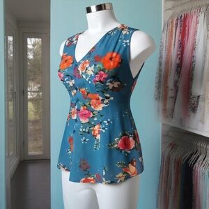 TORRID Rayon Button Up Tank Top‎ With Back Tie NWT